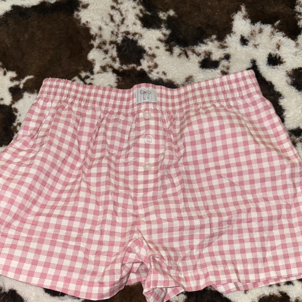 Pink Gingham Women's Shorts